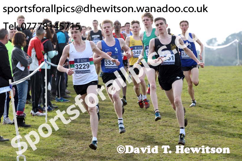 Mens under-17s 2016 Inter Counties Cross Country Champs. and Cross Challenge Final, Cofton Park, Birmingham. Photo: David T. Hewitson/Sports for All Pics